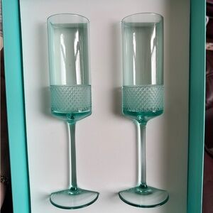 Tiffany & Co. Aqua Crystal Glasses